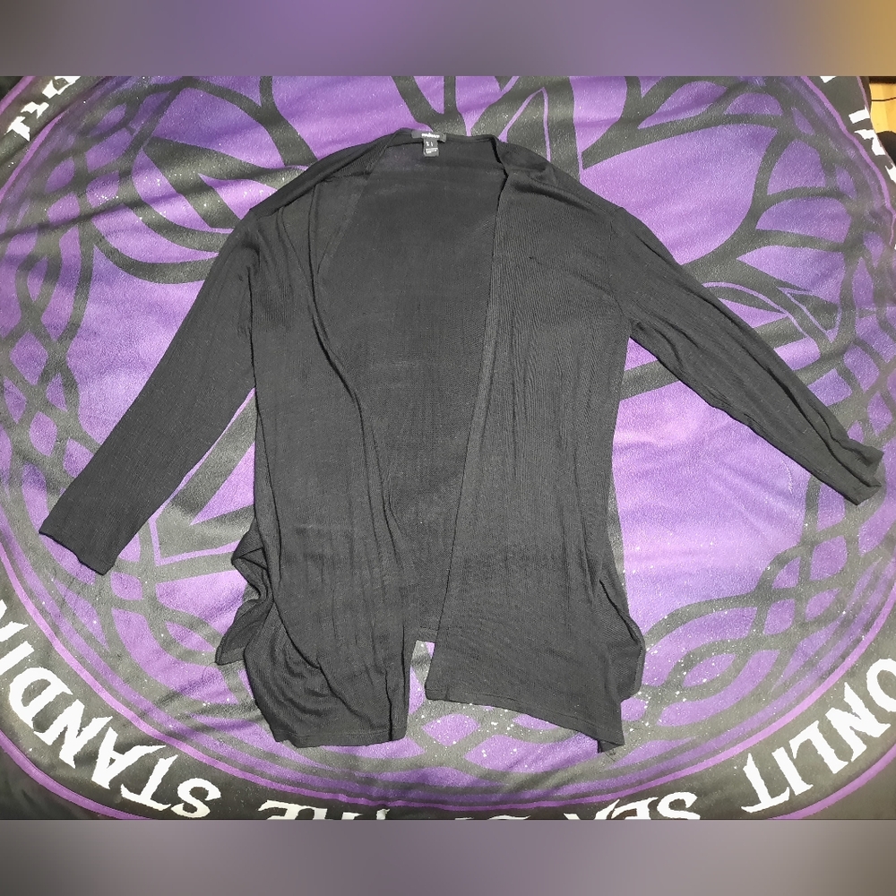 3/15$ Ambiance Black Open-Front Cardigan